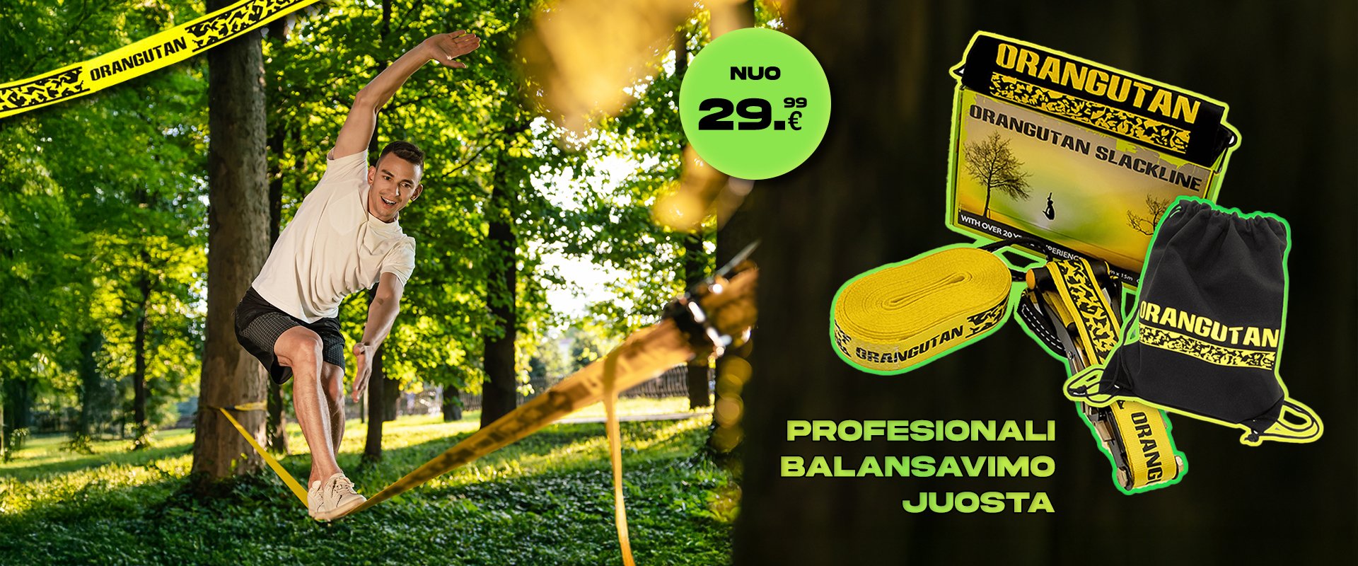 Orangutan profesionali balansavimo juosta