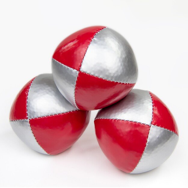 Juggle Dream 120g  "Thuds" žongliravimo kamuoliukas, dvispalvis su sidabrine spalva 2