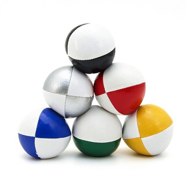 Juggle Dream 120g  "Thuds" žongliravimo kamuoliukas, dvispalvis su balta spalva