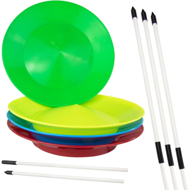 Juggle Dream sukimo lėkščių rinkinys (4 vnt.) su lanksčiais pagaliukais