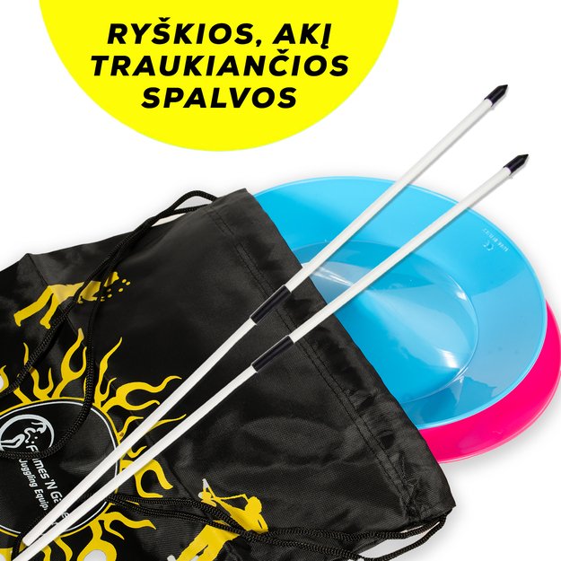 Juggle Dream sukimo lėkščių rinkinys (2 vnt.) su pagaliukais