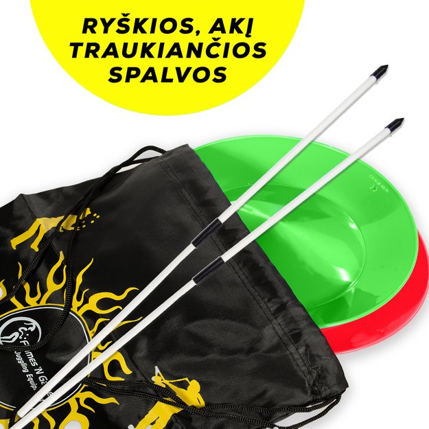 Juggle Dream sukimo lėkščių rinkinys (2 vnt.) su pagaliukais