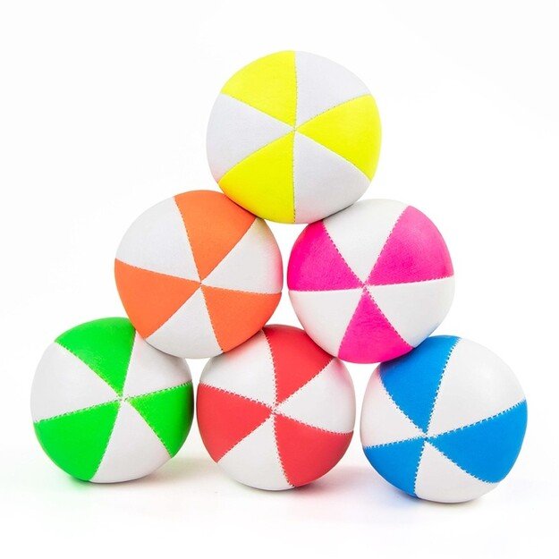 Juggle Dream UV Pro 6 dalių Star žongliravimo kamuoliukas (baltas)