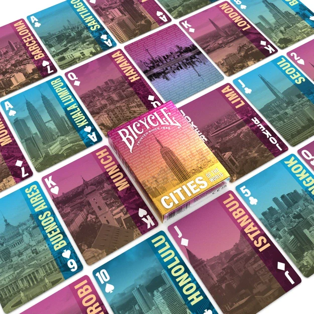 Bicycle Cities of the World žaidimo kortos
