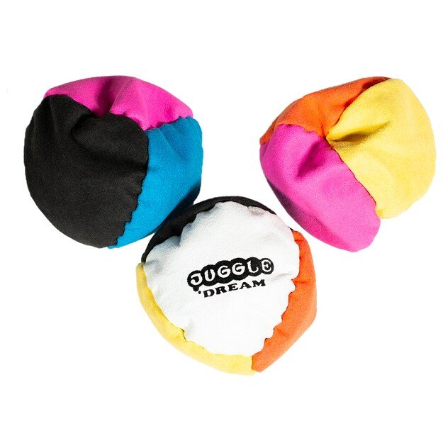 Juggle Dream 4-panelių spardymo kamuoliukai (footbag'ai) užpildyti smėliu